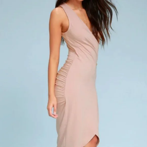 strapless open back dress Off The Shoulder Draped Sleeve Maxi Dress With Diamante Neckline - Blush  Pink